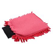 GANT DE LAVAGE MICROFIBRE RASTA ROUGE