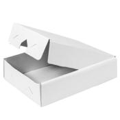 COMBO BOÎTE BLANCHE CARTON ET PLATEAU NOIR ET OR AVEC ANSES 19x28x6 CM LOT DE 25