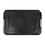 COMBO BOÎTE BLANCHE CARTON ET PLATEAU NOIR ET OR AVEC ANSES 19x28x6 CM LOT DE 25