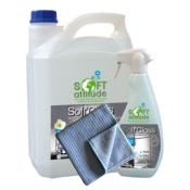 KIT SOFT GLASS Nettoyant vitres 5l + vapo 750ml + microfibre offert