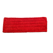 FRANGE MICROFIBRE DE LAVAGE ROUGE A LANGUETTES ET POCHES 44X15CM