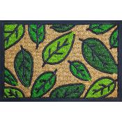 TAPIS COCO ET CAOUTCHOUC FEUILLES 40X60 CM