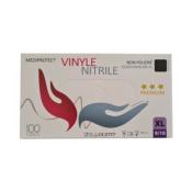 GANTS VINYLE NITRILE NOIR NON POUDRE BOITE DE 100