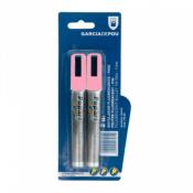 FEUTRES CRAIE ARDOISE FIN ROSE FLUORESCENT LOT DE 2