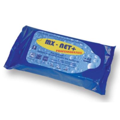 LINGETTES NETTOYANTES DESINFECTANTES VIRUCIDE MX-NET sachet de 48