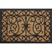 TAPIS COCO ET CAOUTCHOUC RECTANGULAIRE VOLUTES 40X60 CM