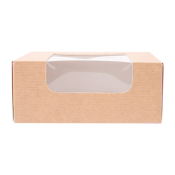 BOITE CARTON A DESSERT + FENETRE 10x10x4cm Lot de 50