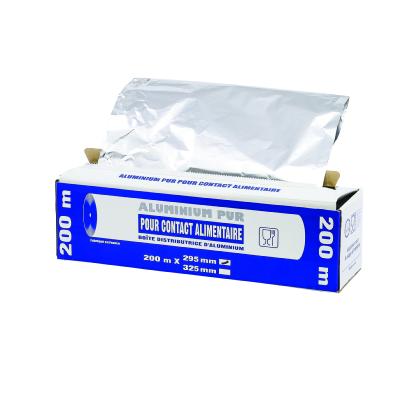 PAPIER ALUMINIUM 200 m X 29.5 cm BOITE DISTRIBUTRICE CARTON