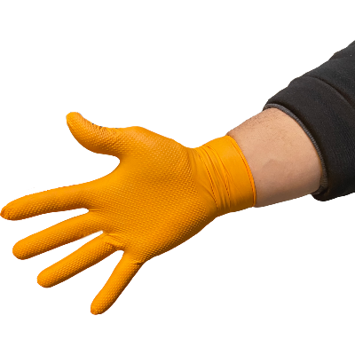 GANT NITRILE ORANGE NON POUDRE BOITE DE 50