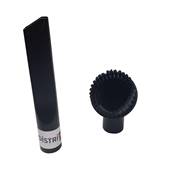 Lot de 1 suceur long plat + 1 brosse ronde pour aspirateur allant sur des tubes de diamètre 32mm