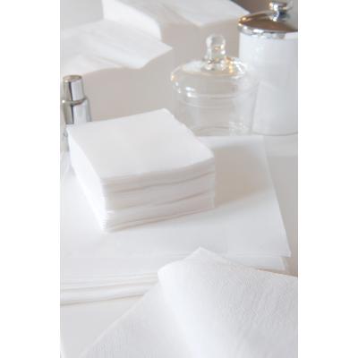 SERVIETTE BLANCHE OUATE COCKTAIL 20X20 LOT DE 100