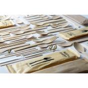 KIT COUVERTS 6en1 BOIS + SEL / POIVRE EN SACHET Carton de 250 