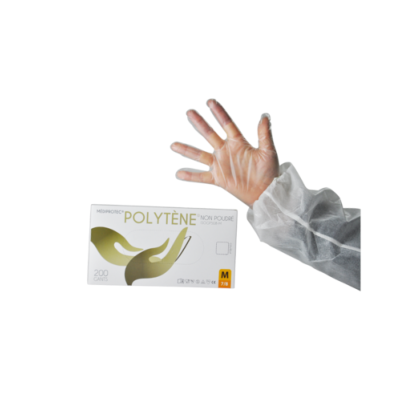 GANTS POLYTENE NON POUDRE BOITE de 200