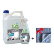 KIT SOFT GLASS Nettoyant vitres 5l + vapo 750ml + microfibre offert